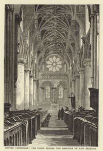 Oxford Cathedral, koret før oppføringen av nye reredoer av English School