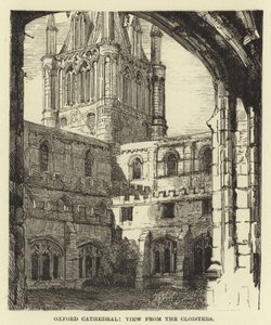 Oxford katedral, utsikt fra klosteret av English School