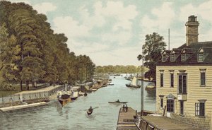 Oxford: Isis (fargelitografi) av English School