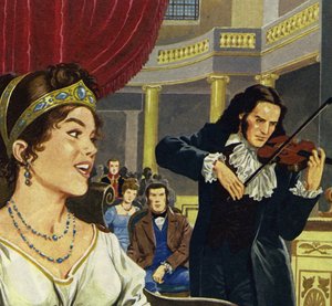 Paganini ble hoffdirigent i Lucca og komponerte sonaten Napoleon av English School