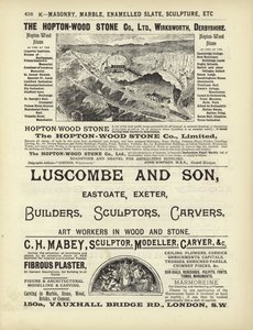 Side fra arkitektens, landmålerens og ingeniørens kompendium 1892 (gravering) av English School