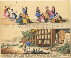 Side fra The New Picture Book (farge litho) av English School
