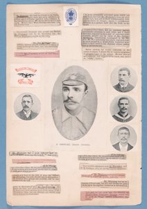 Side fra en utklippsbok satt sammen av Nat Whittaker i sesongen 1895-96 av English School
