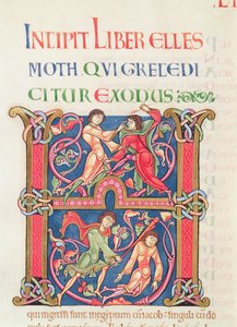 Side fra Winchester Bible, ca. 1150-80 (vellum) av English School