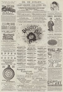 Side med annonser (gravering) av English School