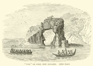 Pah, eller fort, New Zealand, etter Cook av English School