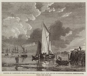 Maleri av Vandevelde, et av bildene som nylig ble stjålet fra Earl of Suffolk