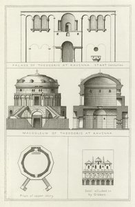 Theodoric palass og mausoleum i Ravenna, Italia, 5. og 6. århundre av English School