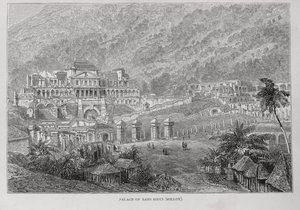 Palace of Sans Souci, North Hayti, fra Santo Domingo fortid og nåtid av Samuel Hazard, pub. i 1873 av English School