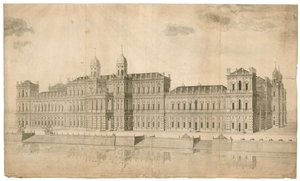 Palace of Whitehall. Publisert 1748 av English School