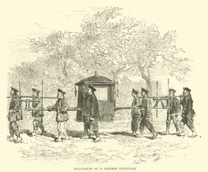 Palanquin av en kinesisk dignitær av English School
