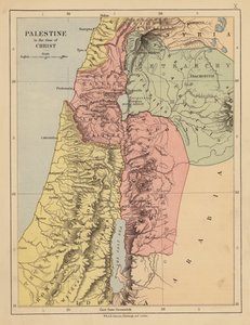 Palestina på Kristi tid (fargelitografi) av English School