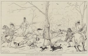 Paris til hest, Bois de Boulogne og Madame de Lesseps (gravering) av English School