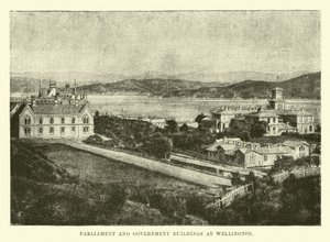 parlamentet og regjeringsbygningene i Wellington av English School