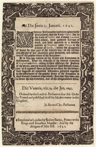 Stortingsorden, 14. januar 1641 av English School