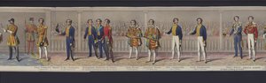 En del av panoramaet av ekteskapet til dronning Victoria, ca. 1840 (håndfarget akvatint) av English School