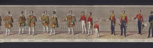 En del av panoramaet av ekteskapet til dronning Victoria, ca. 1840 (håndfarget akvatint) av English School