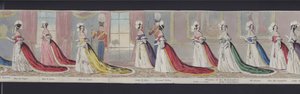 En del av panoramaet av ekteskapet til dronning Victoria, ca. 1840 (håndfarget akvatint) av English School