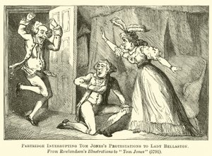 Partridge avbryter Tom Jones protester mot Lady Bellaston av English School