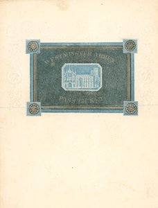 Passbillett til Westminster Abbey for kroningen av kong George IV, 17. juli 1821 av English School