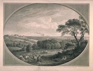 Pastoral utsikt over byene i Westminster med en del av Highgate, 1780 av English School