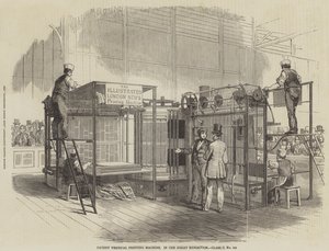 Patent vertikal trykkmaskin, i den store utstillingen, klasse C, nr. 122 (gravering) av English School
