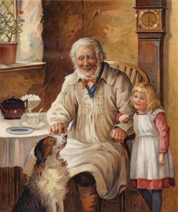 Tålmodighet og tillit (farge litho) av English School