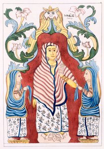 Pattinee Dewa, die vier Hügelwächter, aus Die Geschichte und Lehre des Buddhismus von Edward Upham, 1829 von English School