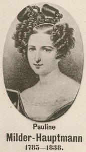 Pauline Milder-Hauptmann (gravyr) av English School