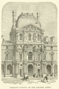 Paviljongen Turgot i Louvre, Paris (gravering) av English School