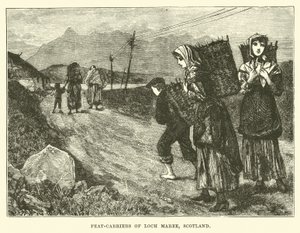 Torvbærere av Loch Maree, Skottland av English School