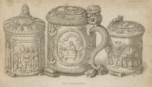 Peg Tankards av English School