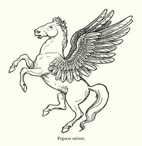 Pegasus fremtredende (gravering) av English School