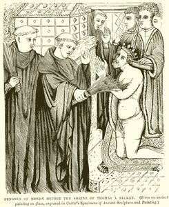 Bot fra Henry før helligdommen til Thomas a Becket av English School