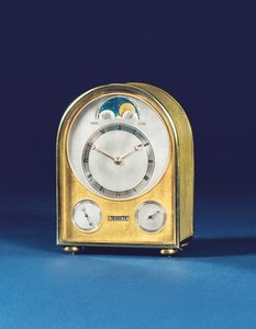 Evig kalender reiseklokke, 1898 av English School