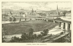 Perth, fra jernbanen (gravering) av English School