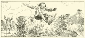 Peter og vennene hans i Evelyns Garden (blekk på papir) av English School