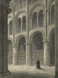 Peterborough katedral, utsikt over det nordlige transeptet av English School