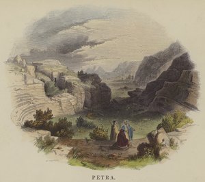 Petra (farget gravering) av English School