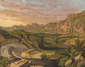 Petra, Jordan (fargelitografi) av English School