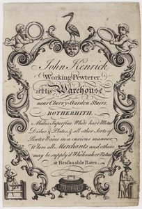 Pewterer, John Kenrick, byttekort av English School