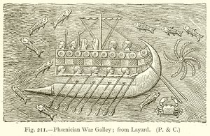 Phoenician War Galley; fra Layard av English School
