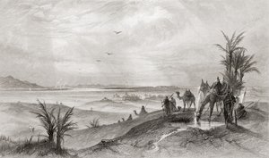 Pi-Hahirot og Rødehavet, der israelittene slo leir under utvandringen fra Egypt, fra «The Imperial Bible Dictionary», utg. 1889 (trykk) av English School