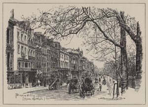 Piccadilly, fra vesten (gravering) av English School