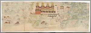 Bildekart over sentrale Tibet i 7 seksjoner av English School