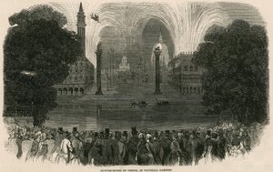 Bildemodell av Venezia ved Vauxhall Gardens, London av English School