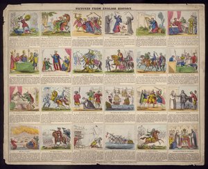 Bilder fra engelsk historie (farget gravering) av English School