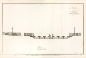 Plan for London Bridge som er i stand til å slippe gjennom skip av English School