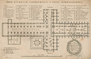 Plan for St Pauls Cathedral, London av English School