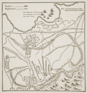 Plan for slaget ved Culloden, 16. april 1746 av English School